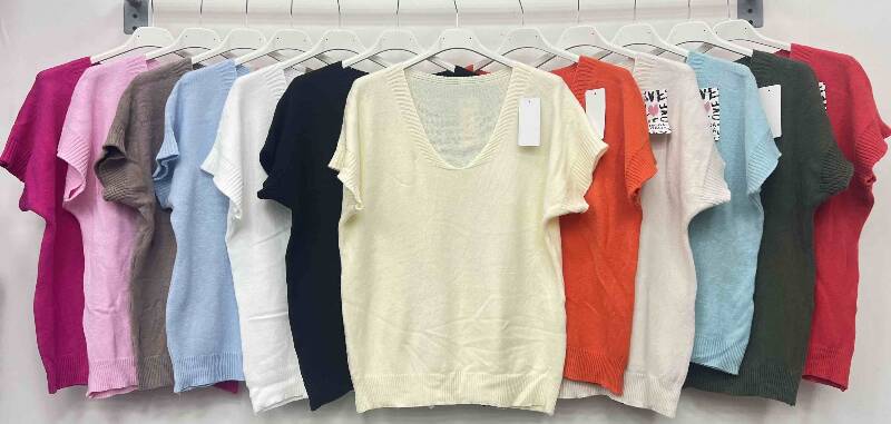 Bluzki damskie (Włoskie produkt) Roz Standard, Mix Kolor Paczka 5 szt 1