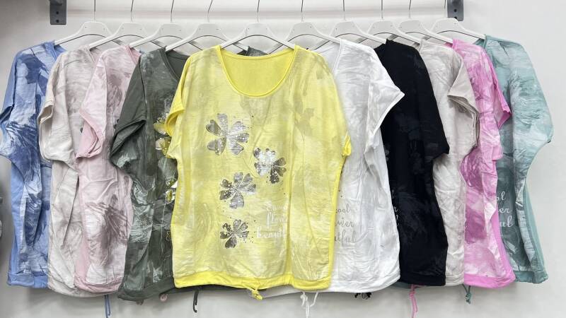 Bluzki damskie (Włoskie produkt) Roz Standard, Mix Kolor Paczka 5 szt