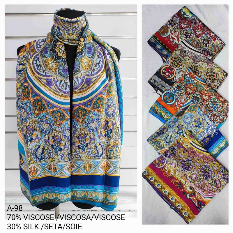 Szaliki damskie Roz Standard, Mix Kolor Paczka 12 szt 1