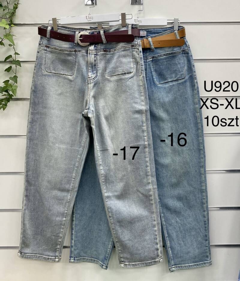 Spondnie damskie jeansy Roz XS-XL, 1 Kolor Paczka 10 szt