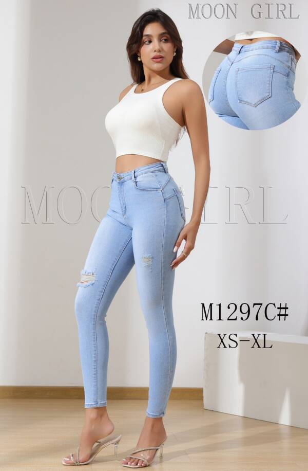 Spondnie damskie jeansy Roz XS-XL, 1 Kolor Paczka 10 szt 1