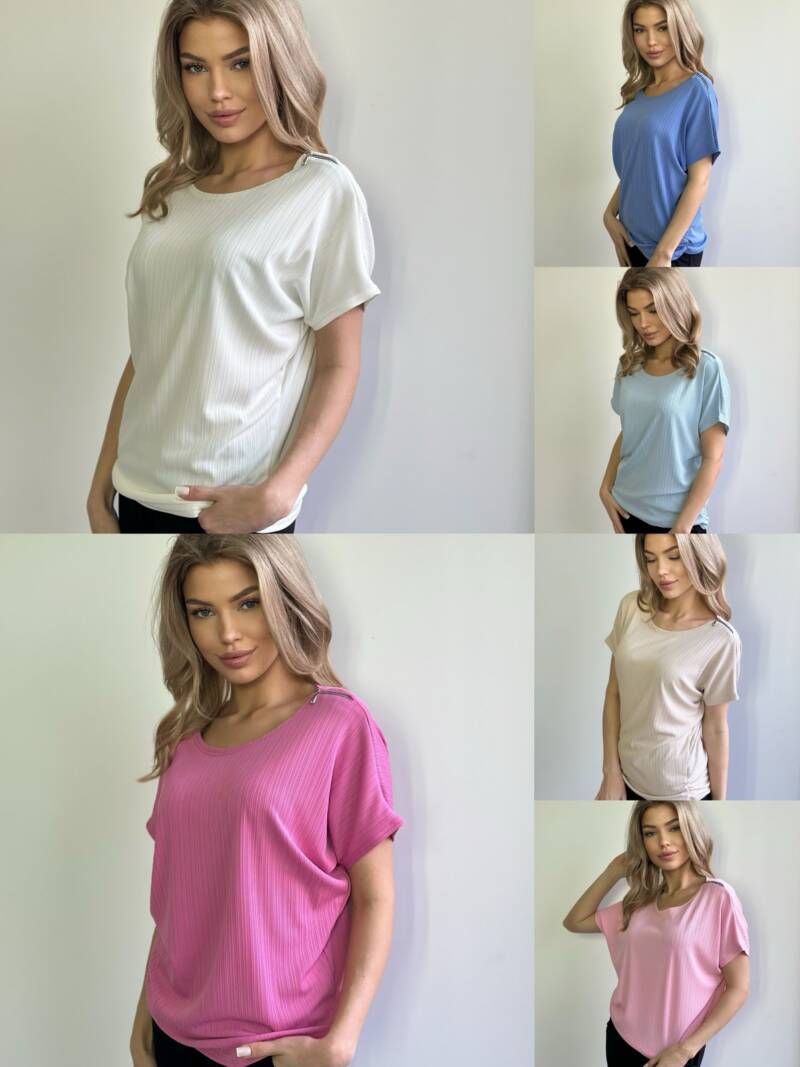 Bluzka damskie (Polska produkt) Roz 42-50. Mix Kolor Paczka 5 szt 1