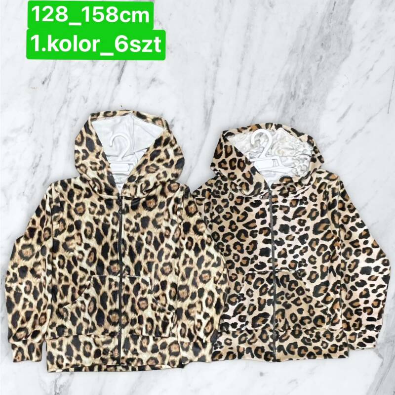 Bluza dziewczęcy. Roz 128-158. 1 Kolor Paczka 6 szt