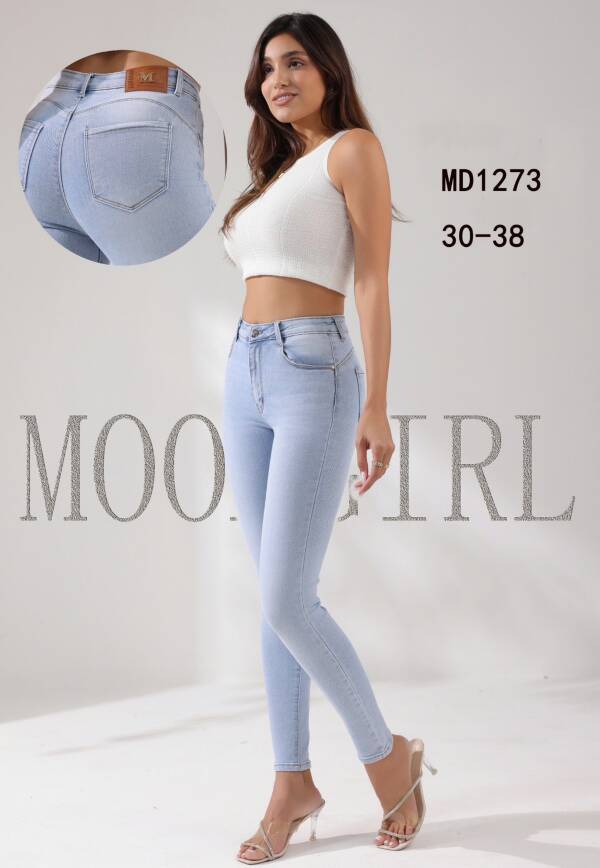 Spondnie damskie jeansy Roz 30-38, 1 Kolor Paczka 10 szt 1