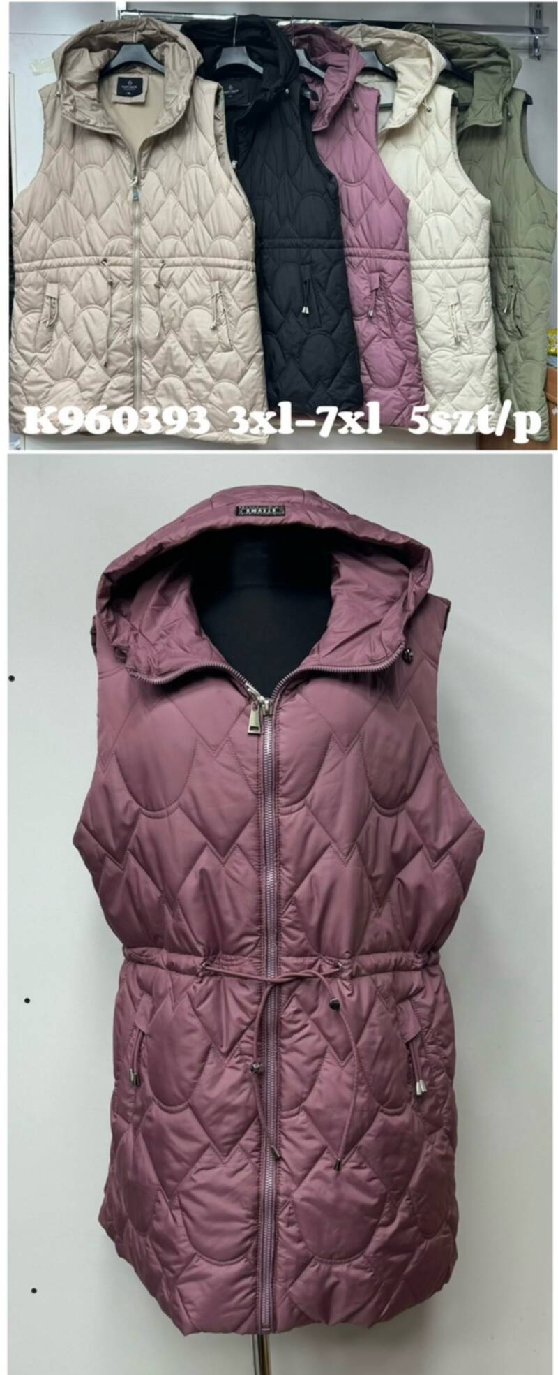 Kamizelka damkie Roz 3XL-7XL, 1 Kolor Paczka 5 szt