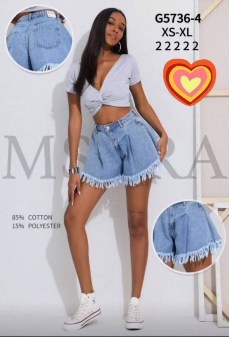 Szorty damskie jeansy Roz XS-XL, 1 Kolor Paczka 10 szt 1