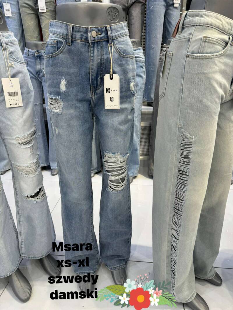 Spondnie damskie jeansy Roz XS-XL, 1 Kolor Paczka 10 szt 1