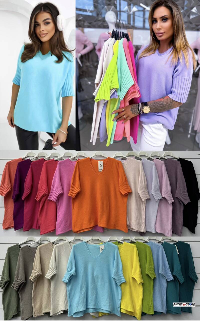 Bluzka damskie (Włoskie produkt) Roz Standard, Mix Kolor Paczka 5 szt 1