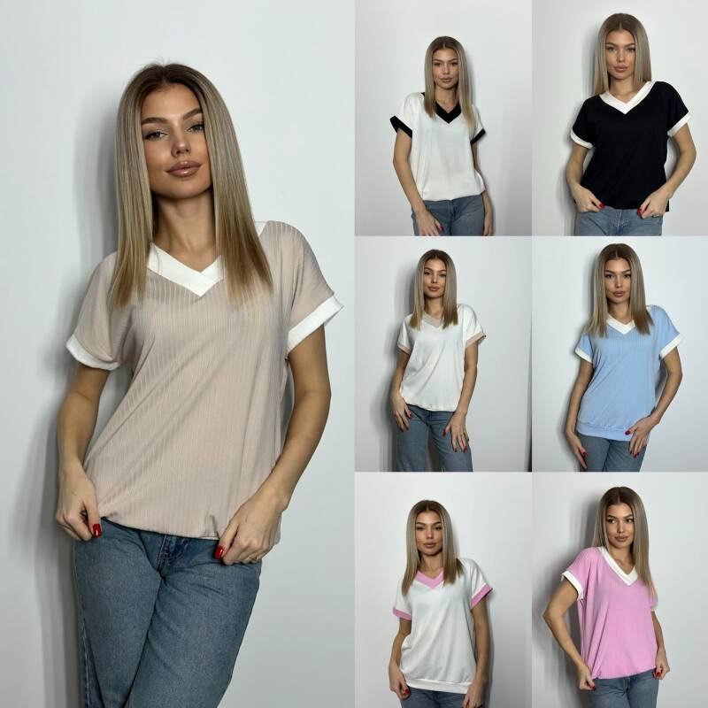 Bluzka damskie (Polska produkt) Roz 38-44. Mix Kolor Paczka 5 szt 1