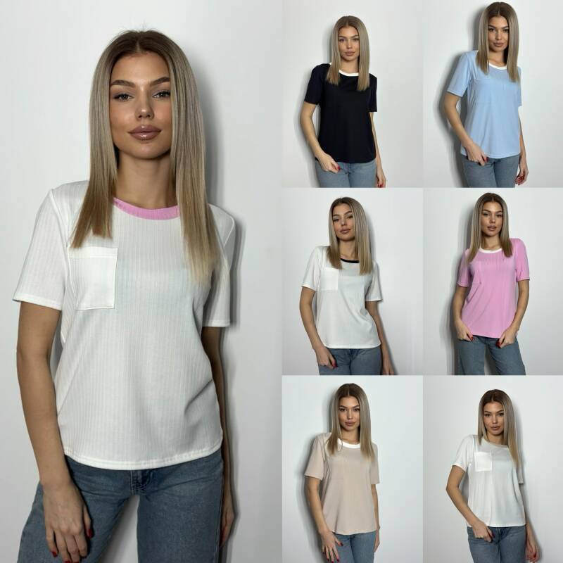 Bluzka damskie (Polska produkt) Roz 38-44. Mix Kolor Paczka 5 szt 1