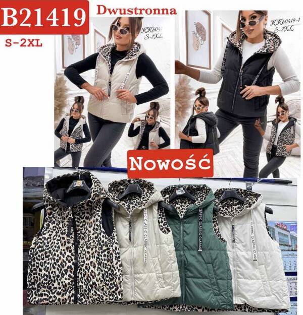 Kamizelka damkie Roz S-2L, 1 Kolor Paczka 5 szt 1