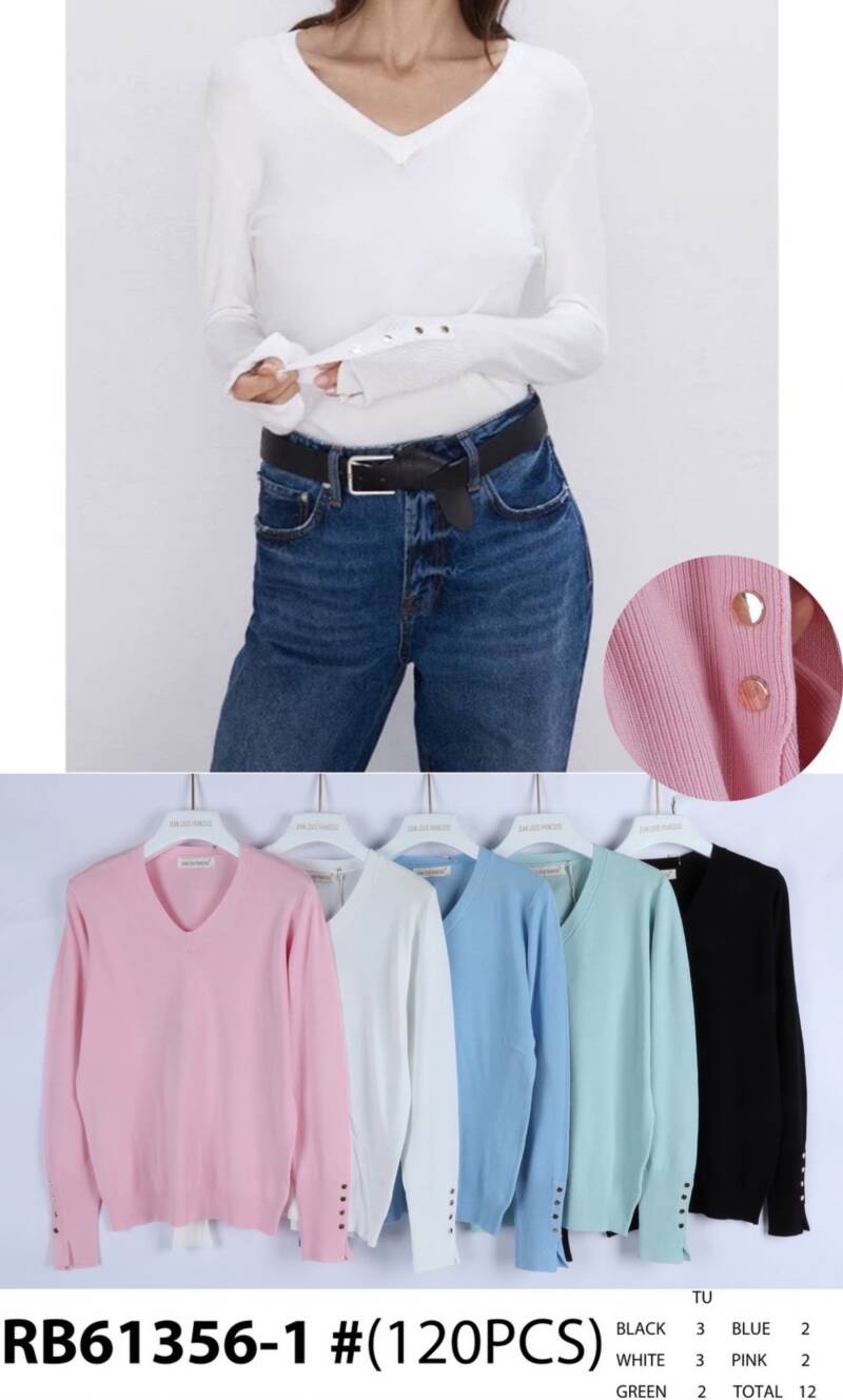 Bluzki damskie (Francja produkt) Roz Standard, Mix Kolor, Paczka 12 szt