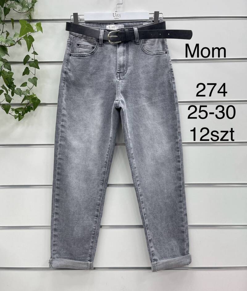 Spondnie damskie jeansy Roz 25-30. 1 Kolor Paczka 12 szt