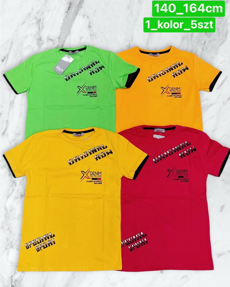 Bluzka chłopięca Roz 140-164. 1 kolor Paczka 5 szt . 1