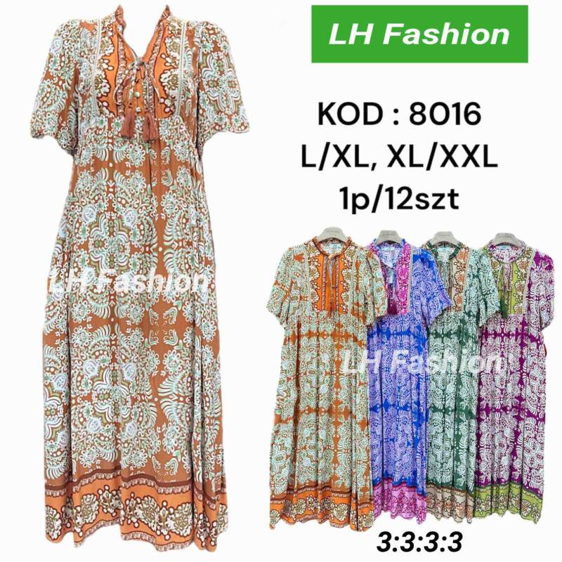 Sukienki damskie Roz L-2XL, Mix Kolor Paczka 12 szt 1