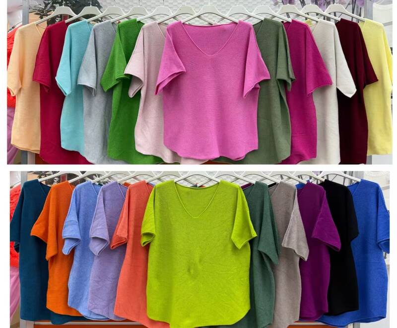 Bluzki damskie (Włoskie produkt) Roz Standard, Mix Kolor Paczka 5 szt