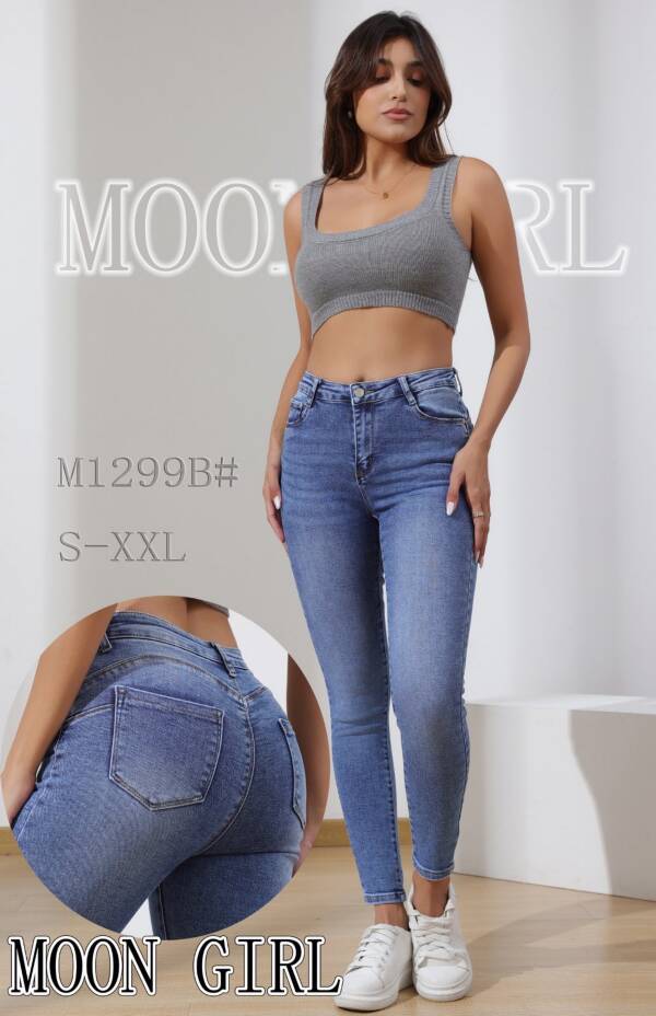 Spondnie damskie jeansy Roz S-2XL, 1 Kolor Paczka 10 szt 1