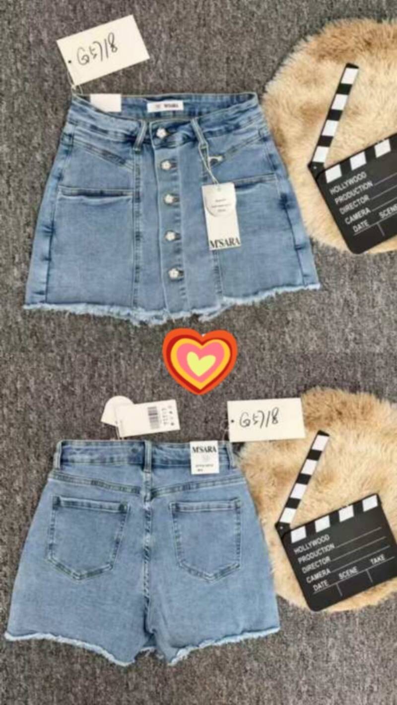 Szorty damskie jeansy Roz XS-XL, 1 Kolor Paczka 10 szt 1