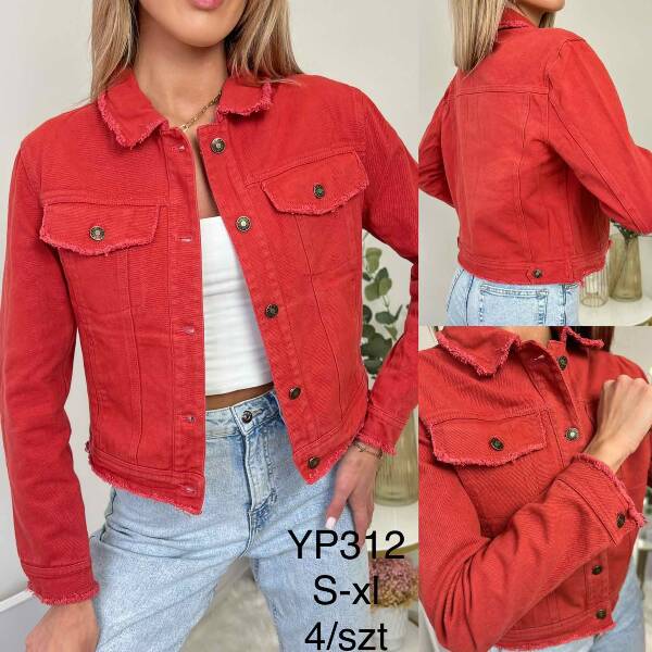 Kurtki damskie jeansy Roz S-XL, 1 Kolor Paczka 4 szt