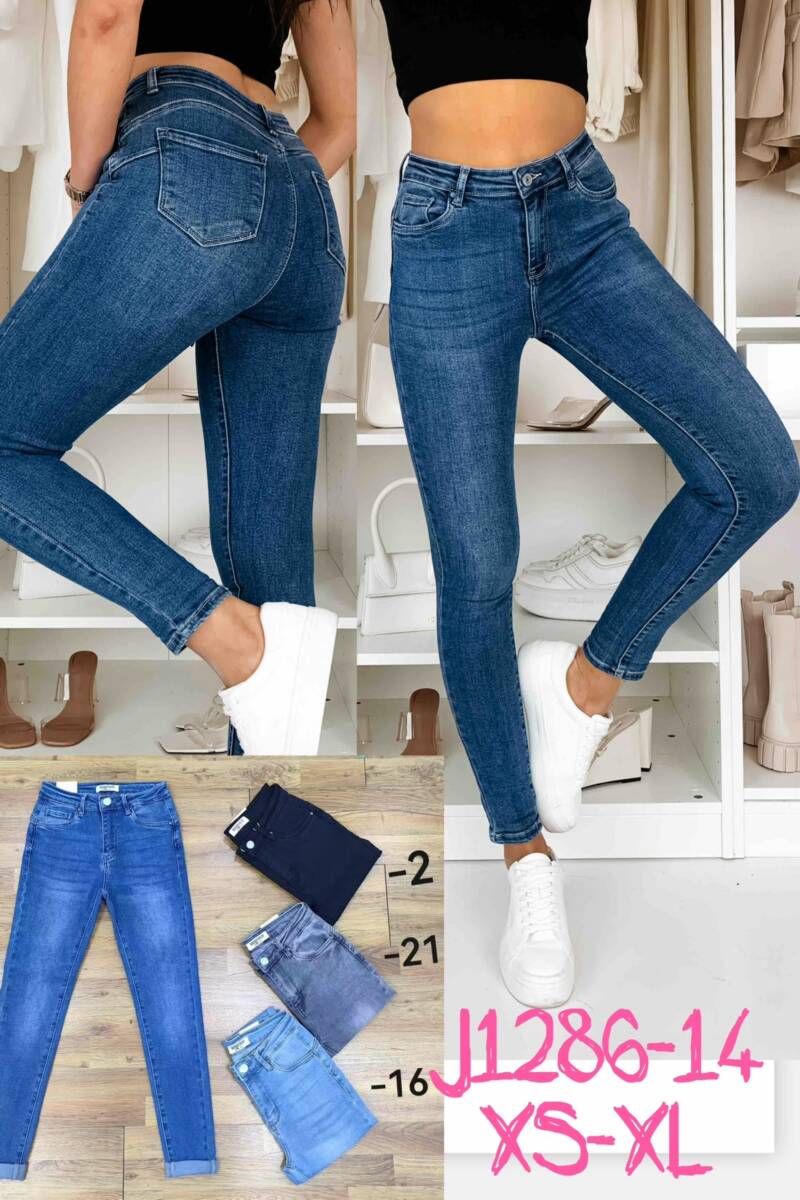 Spondnie damskie jeansy Roz XS-XL, 1 Kolor Paczka 10 szt