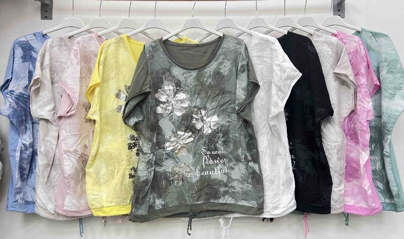 Bluzki damskie (Włoskie produkt) Roz Standard, Mix Kolor Paczka 5 szt