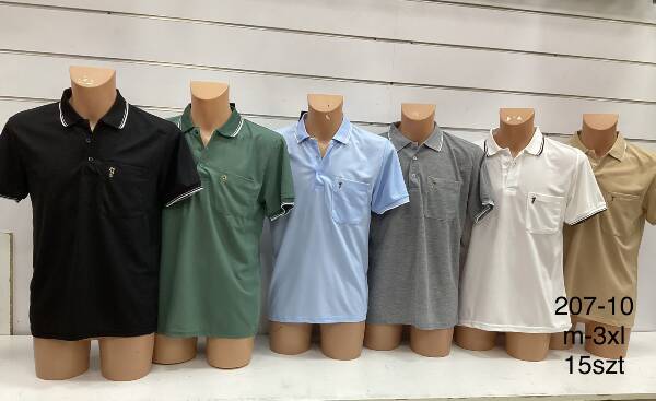 Bluzka męskie Roz M-3XL, Mix Kolor Paczka 15 szt