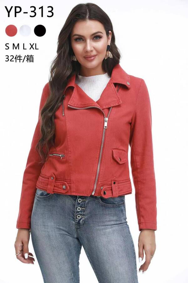 Kurtki damskie skórzana Roz S/M-L/XL, 1 Kolor Paczka 5 szt 1