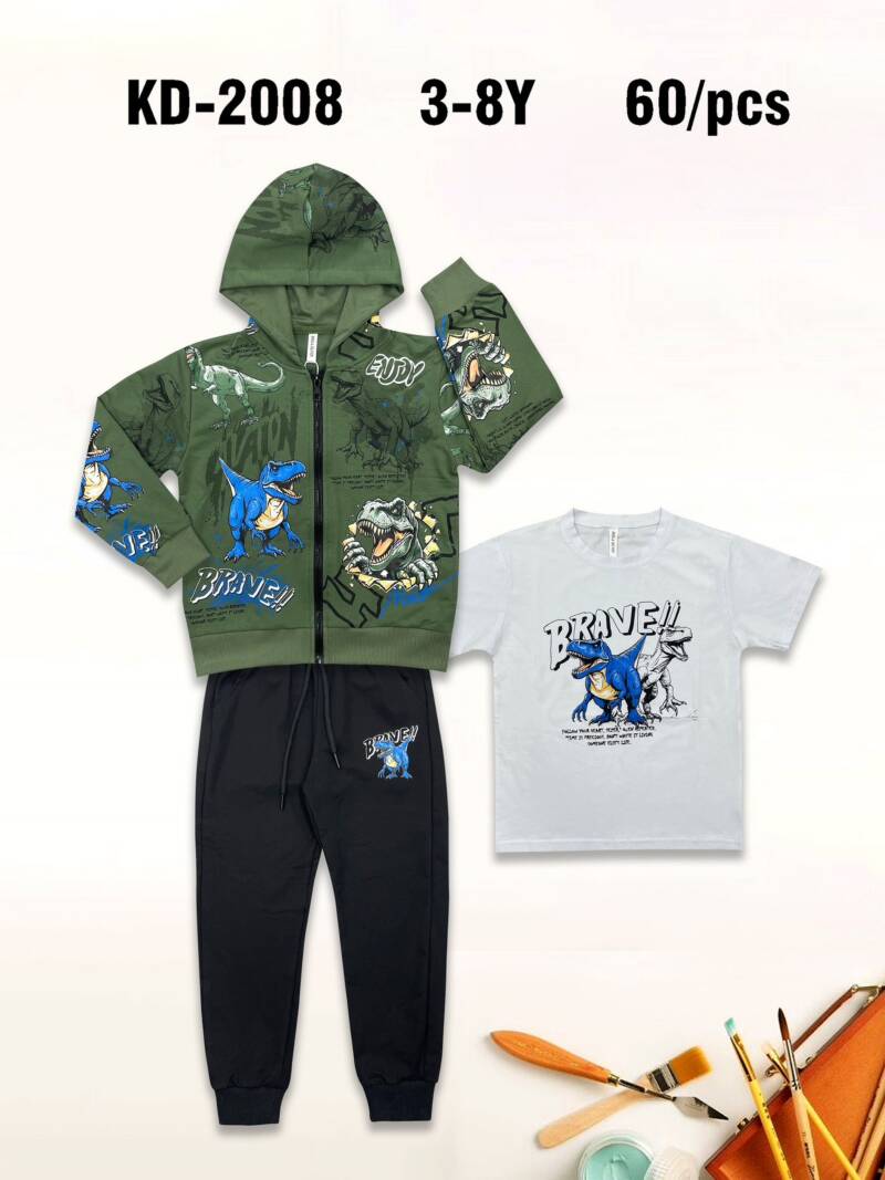 Komplet chłopięcy. Roz 3-8. 1 Kolor Paczka 5 szt.