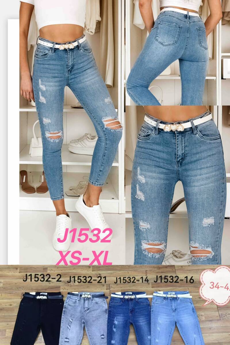 Spondnie damskie jeansy Roz XS-XL, 1 Kolor Paczka 10 szt