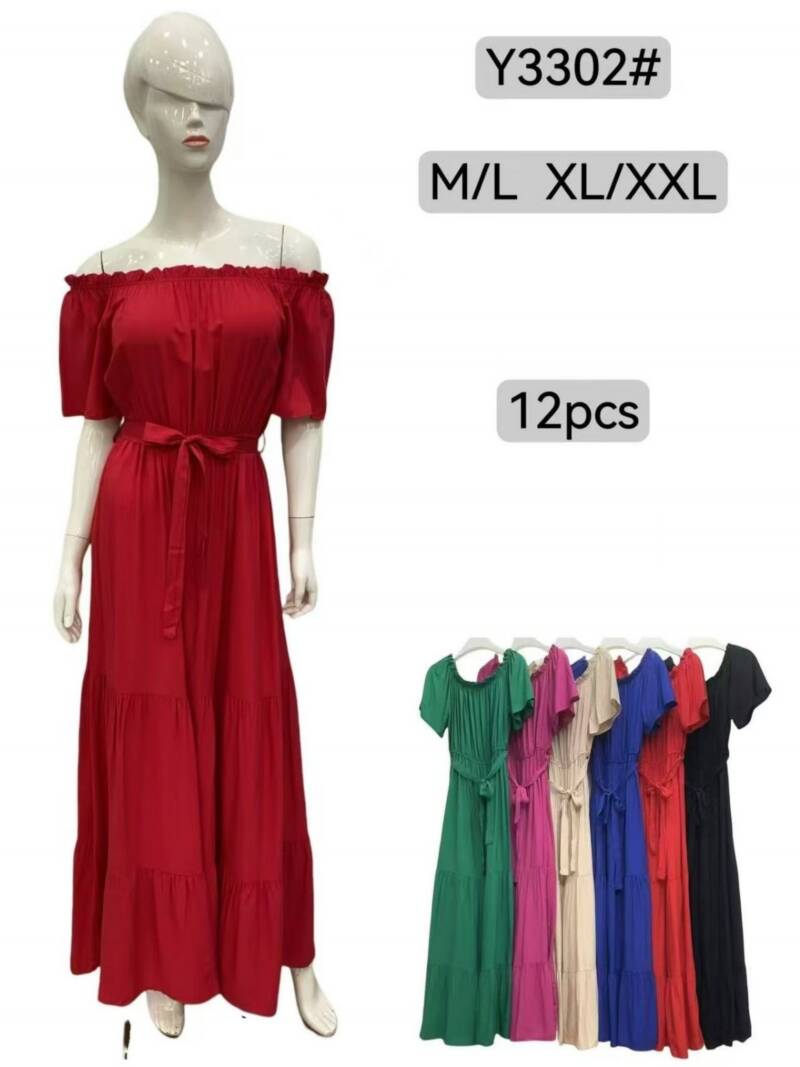 Sukienki damskie Roz M/L-XL/2XL, Mix Kolor Paczka 12 szt