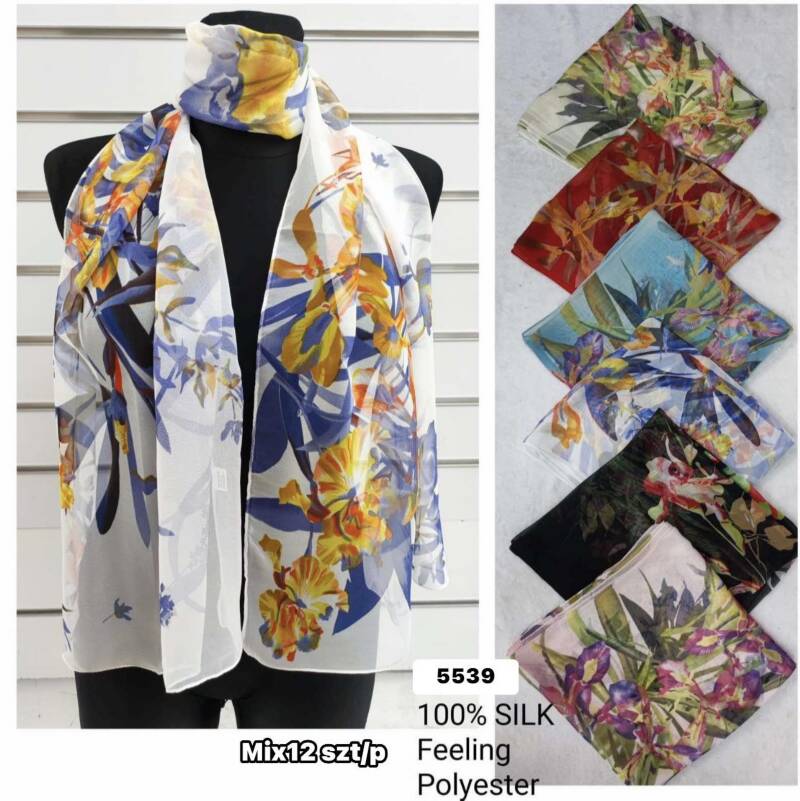 Szaliki damskie Roz Standard, Mix Kolor Paczka 12 szt