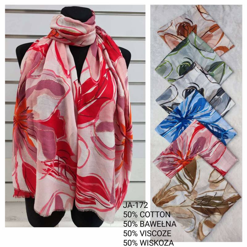 Szaliki damskie Roz Standard, Mix Kolor Paczka 12 szt 1