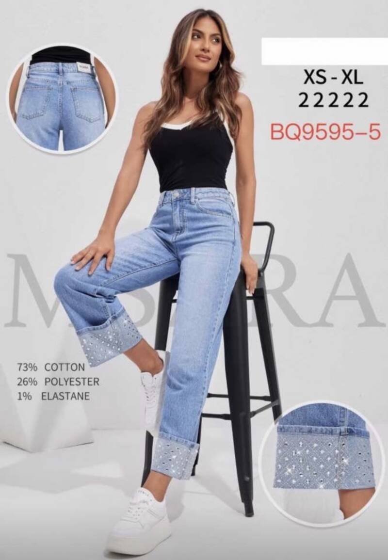 Spondnie damskie jeansy Roz XS-XL, 1 Kolor Paczka 10 szt 1