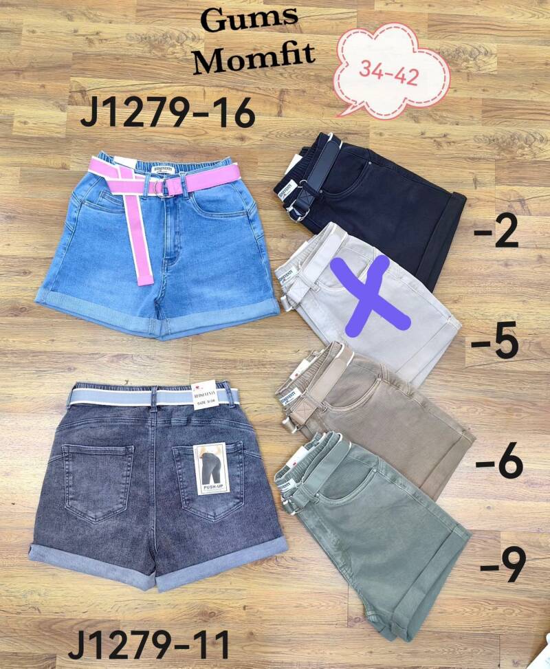 Szorty damskie jeansy Roz 34-42, 1 Kolor Paczka 10 szt