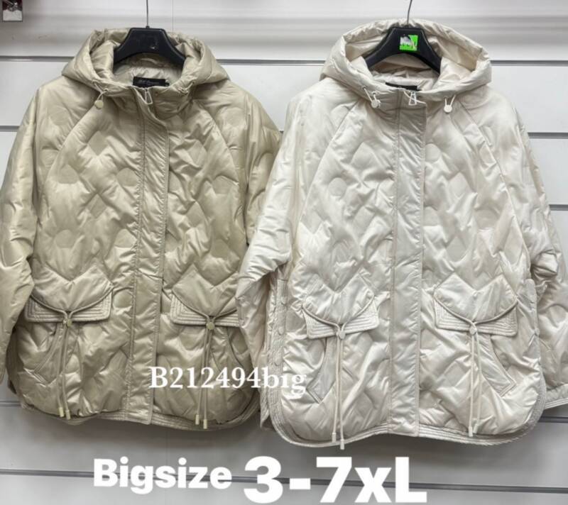 Kurtki damskie cienki Roz 3XL-7XL, 1 Kolor Paczka 5 szt