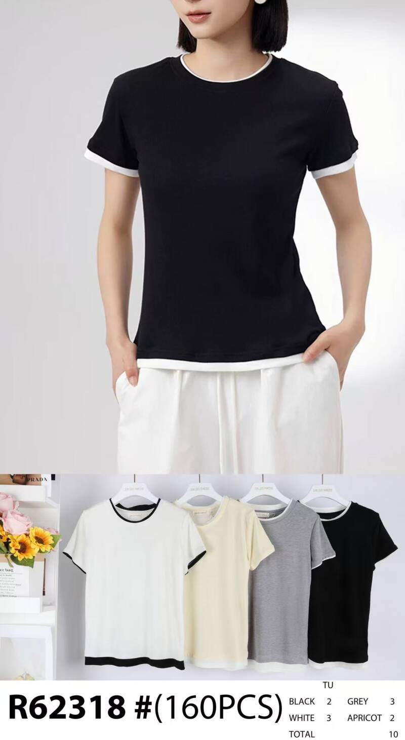 Bluzki damskie (Francja produkt) Roz Standard, Mix Kolor, Paczka 10 szt