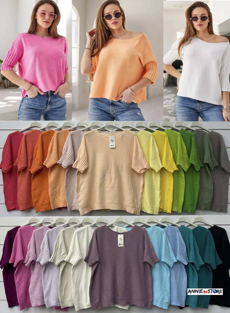 Bluzka damskie (Włoskie produkt) Roz Standard, Mix Kolor Paczka 5 szt