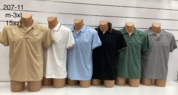 Bluzka męskie Roz M-3XL, Mix Kolor Paczka 15 szt 1