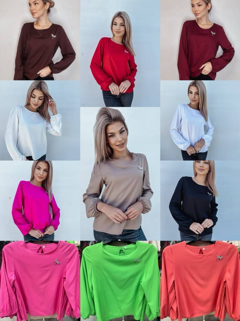 Bluzka damskie (Polska produkt) Roz 38-46. Mix Kolor Paczka 5 szt 1