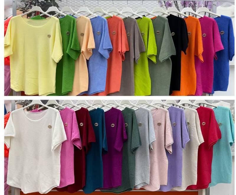 Bluzki damskie (Włoskie produkt) Roz Standard, Mix Kolor Paczka 5 szt