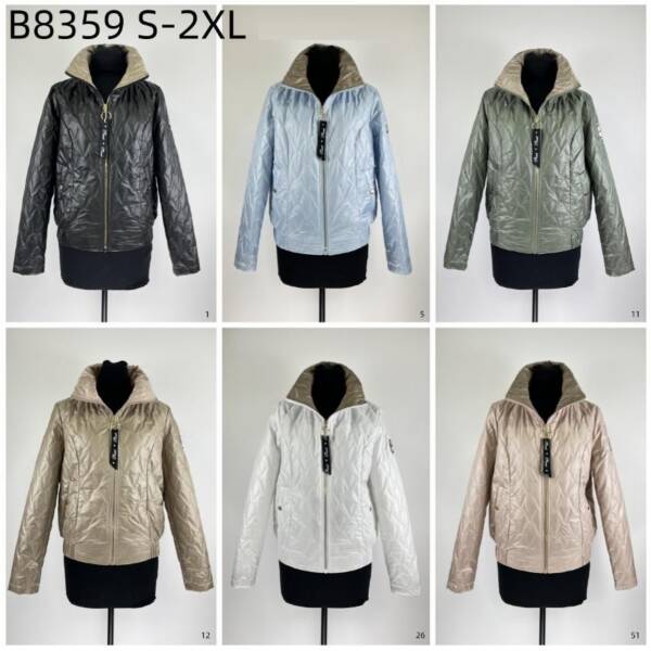 Kurtki damskie cienki Roz S-2XL, 1 Kolor Paczka 5 szt 1