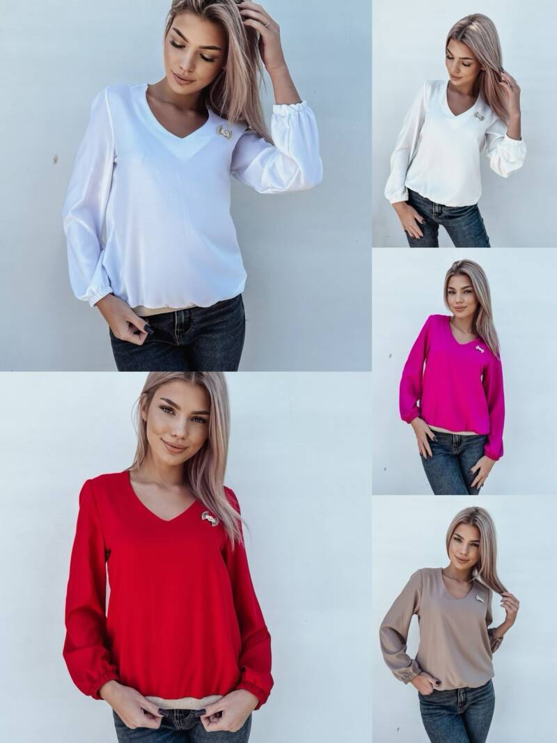 Bluzka damskie (Polska produkt) Roz 38-46. Mix Kolor Paczka 5 szt