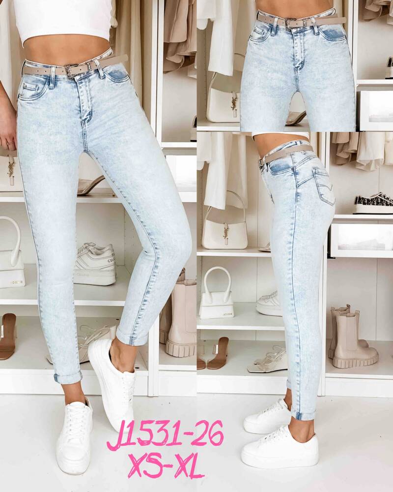 Spondnie damskie jeansy Roz XS-XL, 1 Kolor Paczka 10 szt 1