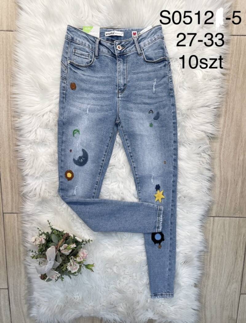 Spondnie damskie jeansy Roz 27-33, 1 Kolor Paczka 10 szt 1