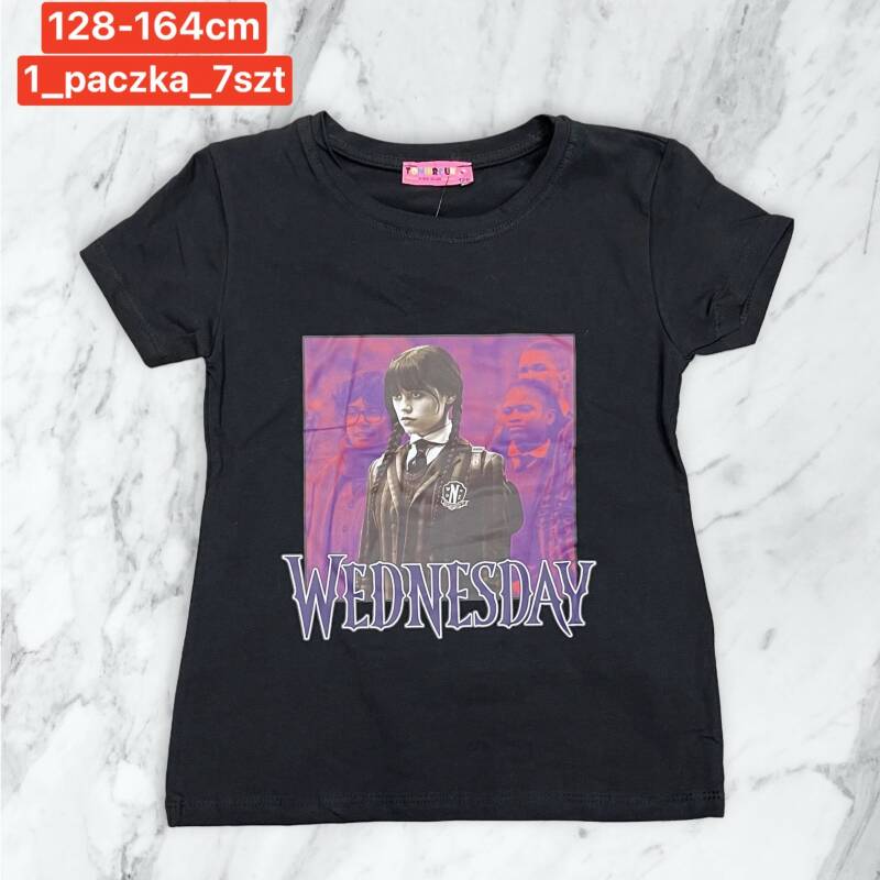 Bluzka dziewczęcy. Roz 128-164. 1 Kolor Paczka 7 szt 1